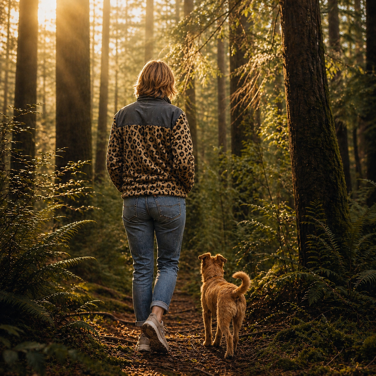Kaska und Ryska – Spaziergang im Wald